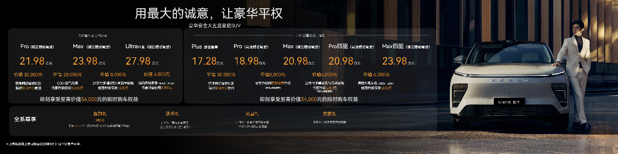 科技新豪华 奢享家天地！ 17.28万元起2025款星纪元ET于西安站上市