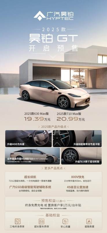 广汽昊铂HT/GT 2025款开启预售，四大产品升级带来豪华进阶