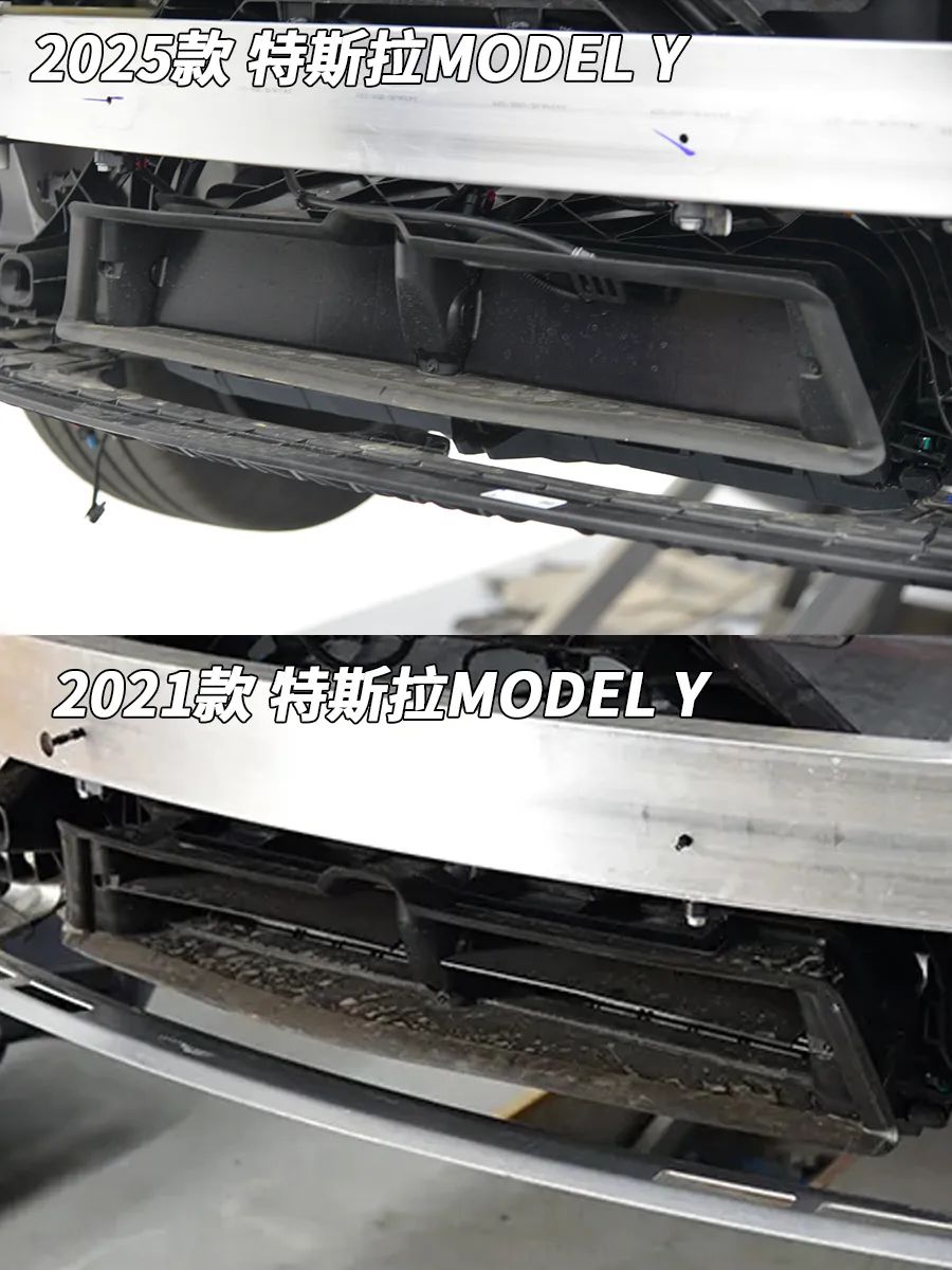 特斯拉Model Y拆车：前后防撞梁都变薄，佩服特斯拉降本增效的能力！