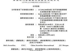 宁德时代预计于5月20日港股上市，预计募资规模达40-50亿美元，近年来港股最大IPO项目