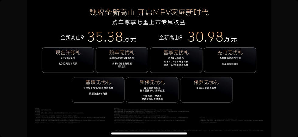 魏牌全新高山正式上市 开启MPV家庭新时代