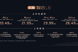 全新智己L6震撼上市，权益价20.49万~26.49万