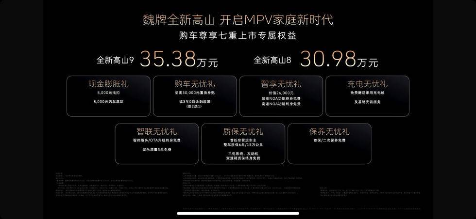 魏牌全新高山正式上市 开启MPV家庭新时代