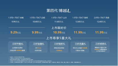 燃油SUV王者归来，“新一代三好SUV”第四代博越L上市限时价