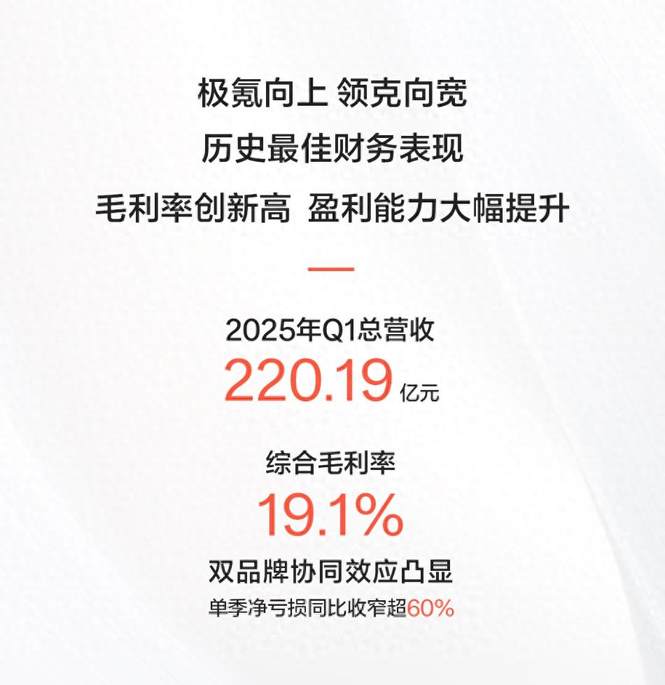 极氪科技一季度财报：营收220亿元，综合毛利率19.1%创历史最高
