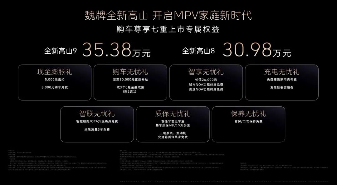 全系标配激光雷达，豪华感拉满，魏牌全新高山家族上市