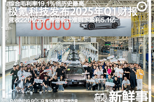 极氪科技发布2025年Q1财报：营收220亿元，综合毛利率19.1%创历史最高