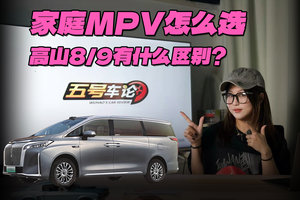 家庭MPV推荐，高山8、9有什么区别？