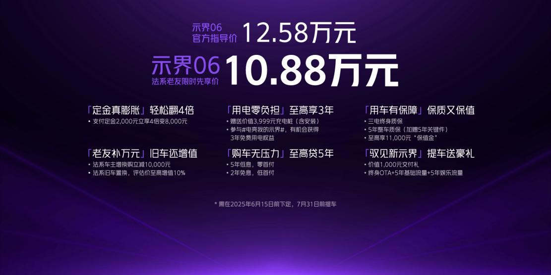 示界06上市：限时先享价10.88万元，标配即满配