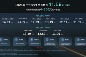 全系售价11.59万元起 2025款东风奕派eπ007焕新上市