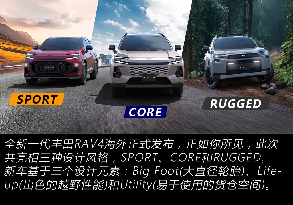 原图 丰田RAVE的三种外观 外观分析
