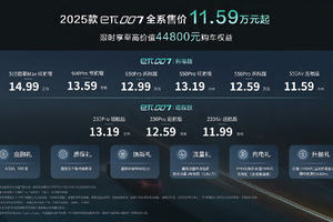 全系售价11.59万元起，2025款东风奕派eπ007焕新上市！