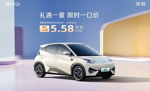 比亚迪海洋网限时一口价，10款智驾版车型5.58万起