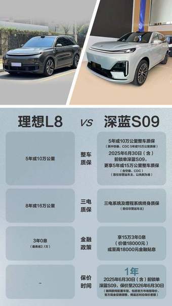 深蓝S09对比理想L8，谁才是85后大六座刚需家庭的最优解？
