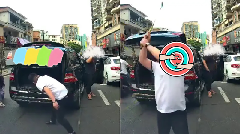奔驰车司机别停前车并用高尔夫球杆狂砸挡风玻璃事件通报：已刑拘