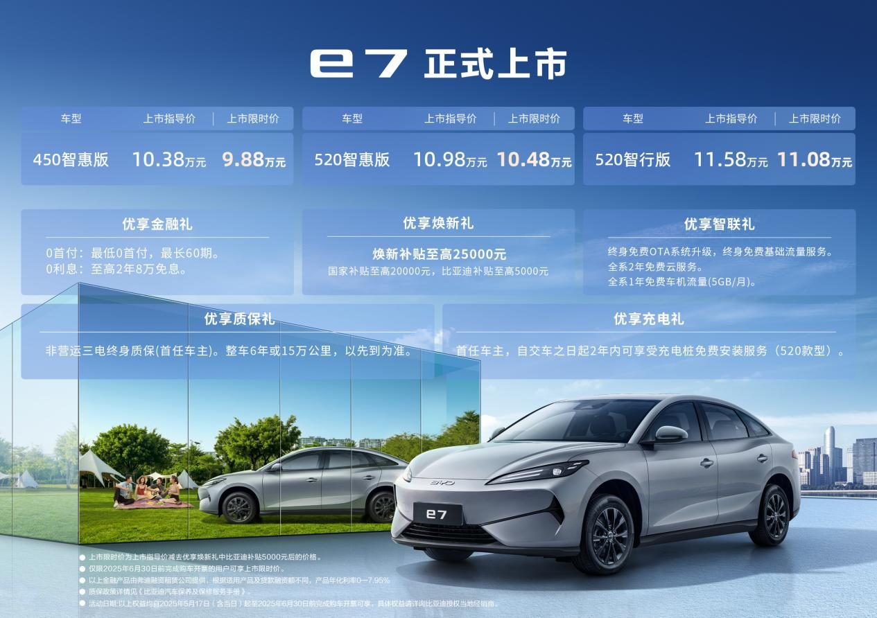 限时焕新9.88万元起 比亚迪e7正式登陆石家庄