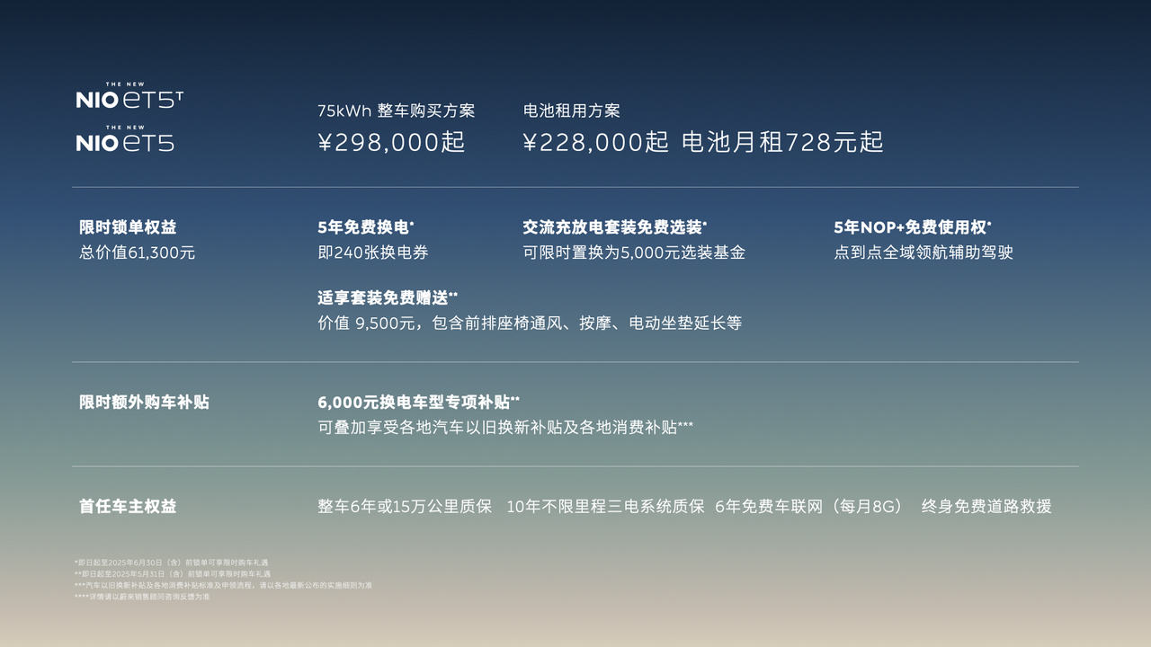 超500项升级，蔚来新ET5、新ET5T上市，售价29.8万元起