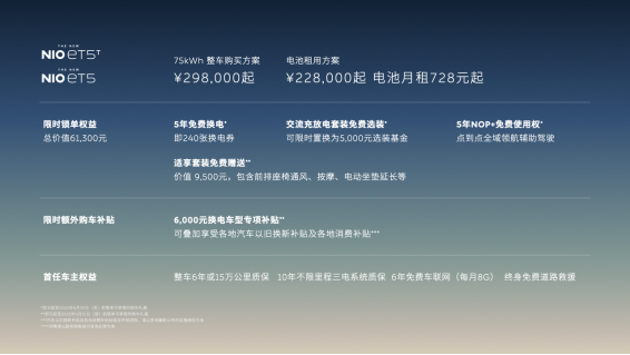 超500项升级，蔚来新ET5、新ET5T上市，售价29.8万元起