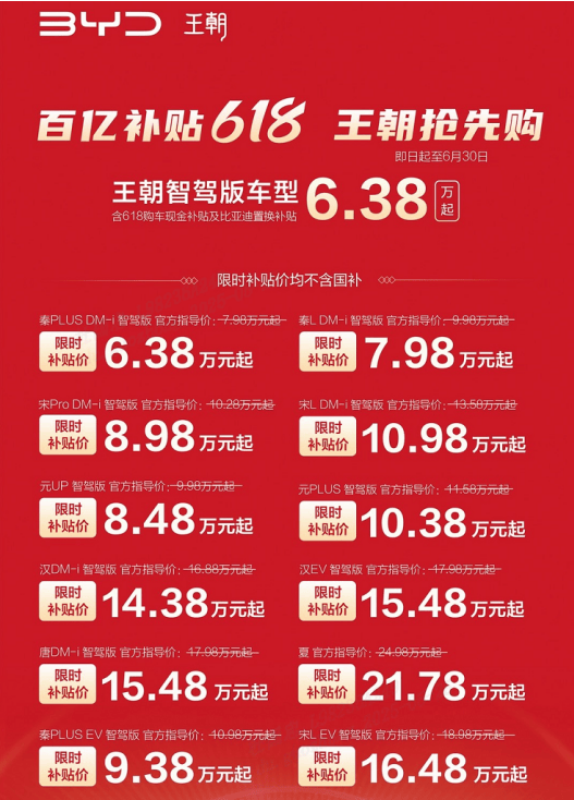 直降5.3万！比亚迪智驾版全系大促，海豹07等22款车型限时一口价