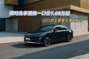 限时先享置换一口价7.68万起 2025款五菱星光增配上市