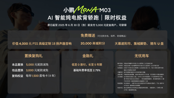 11.98万元起！高阶智能辅助驾驶领航，小鹏MONA M03加推4款新版型升级上市