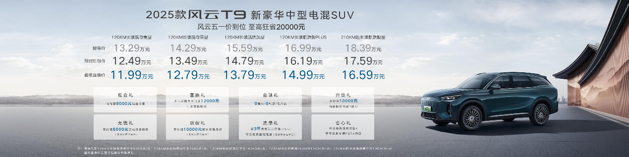 2025款风云T9亮相天津五一车展，车展专属置换价11.99万元起