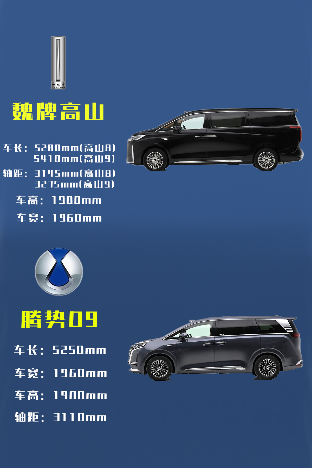 30万级MPV硬核对比：魏牌高山VS腾势D9，谁才是全能型选手？
