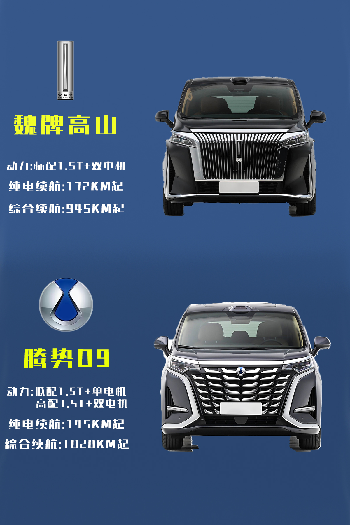 30万级MPV硬核对比：魏牌高山VS腾势D9，谁才是全能型选手？