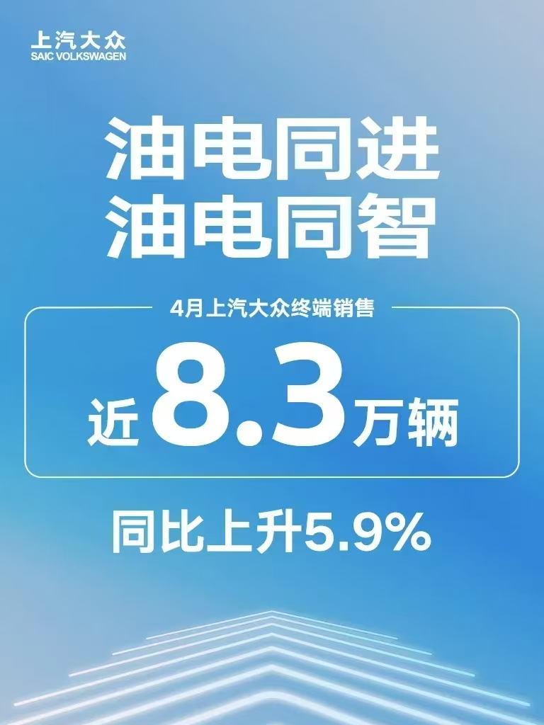速看！上汽大众4月销量快报