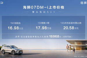 入门即满配，比亚迪海狮07DM-i正式上市，16.98万起！