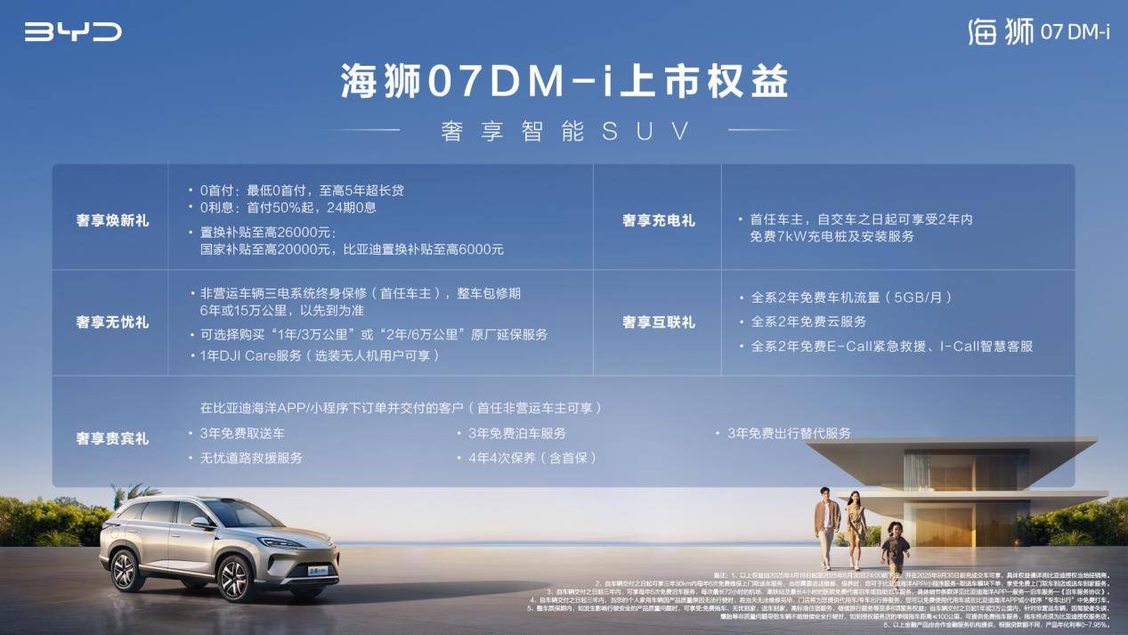 比亚迪海狮07DM-i 正式上市，售价16.98万元-20.58万元，重新定义家用SUV新标杆！