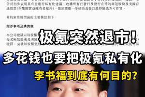极氪突然退市，吉利可能在下一盘大棋