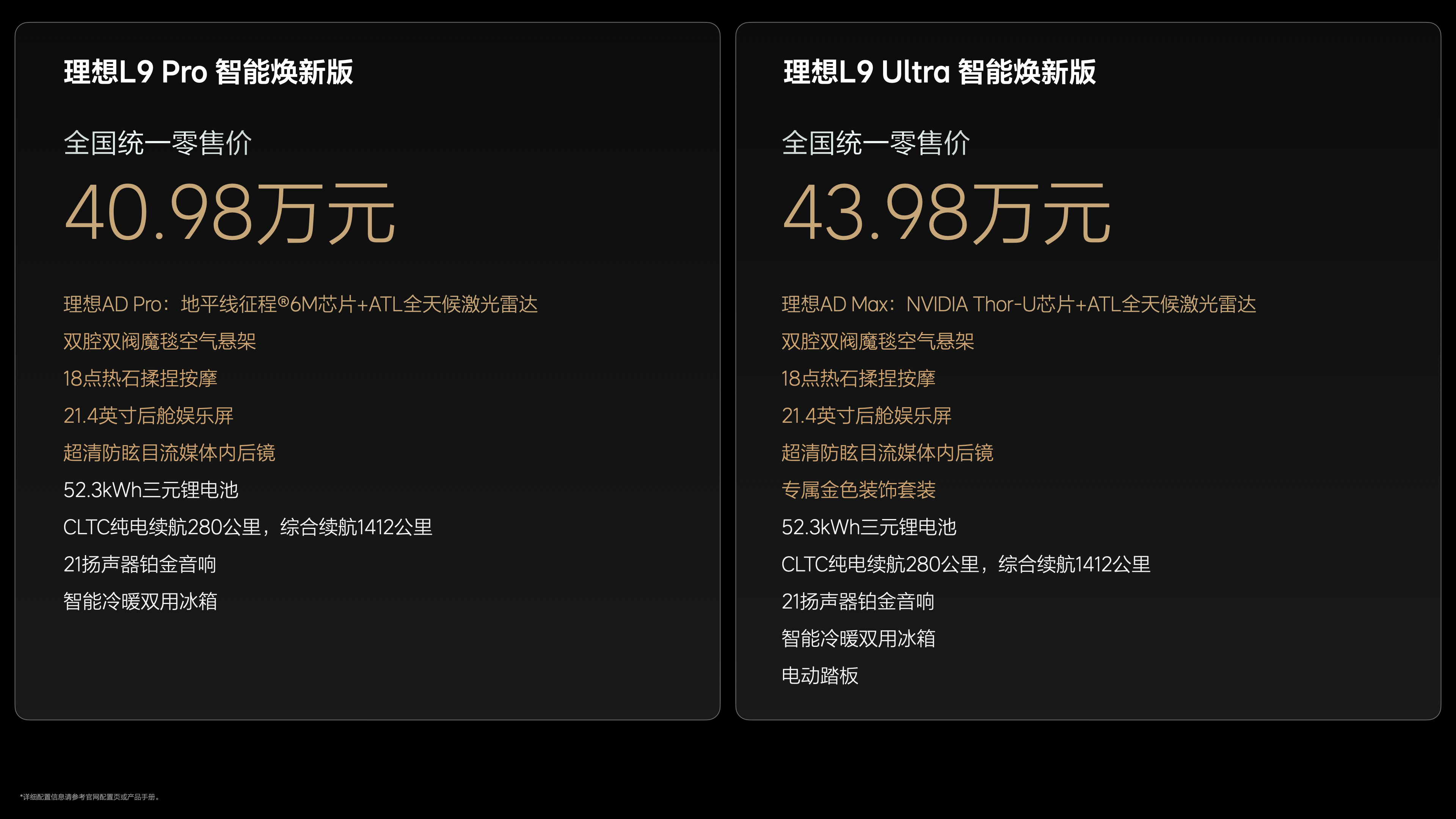 芯片升级配置增加 理想L系列智能焕新版上市