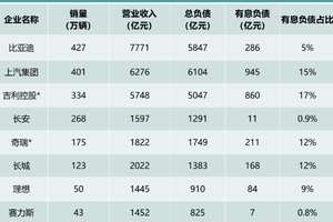 看全球车企财报及负债率，中国车企更稳健！