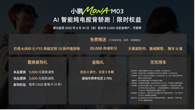 11.98万元起！小鹏MONA M03加推4款新车型，有没有你的菜？