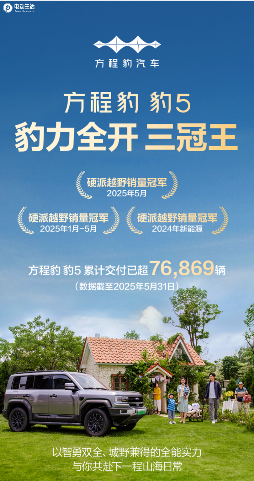 方程豹超过小米跻身新势力周榜TOP4，钛3成A级纯电SUV热门爆款