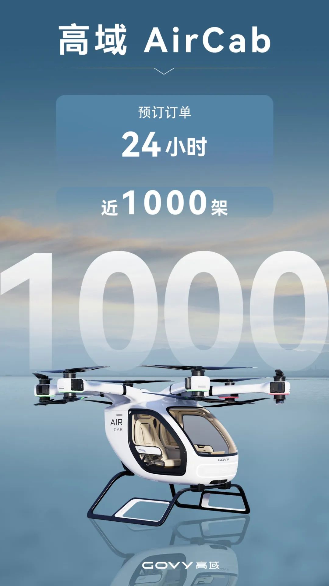 24小时内，广汽高域GOVY AirCab预订订单近1000架！