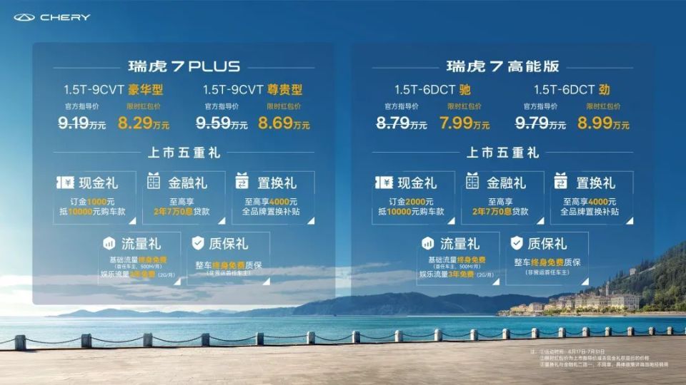 7.99万元起 全球销冠 价值标杆 瑞虎7 PLUS&瑞虎7 高能版双车上市