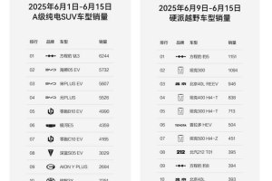 销量快报 方程豹豹5问鼎硬派越野销量冠军，钛3跃升A级纯电SUV标杆