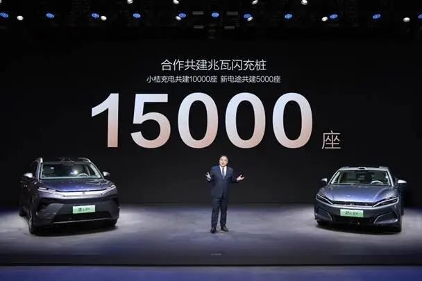 15000座！比亚迪与小桔充电、新电途共建兆瓦闪充生态