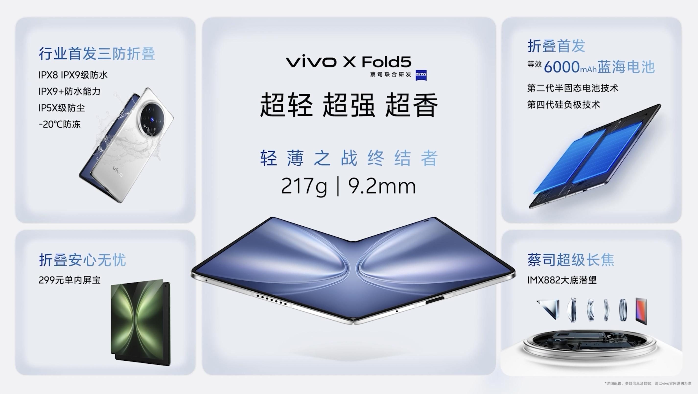 vivo X Fold5旗舰折叠新品正式发布