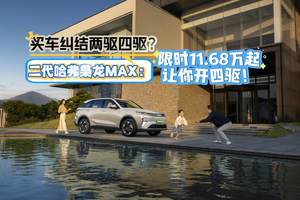 买车纠结两驱四驱？二代哈弗枭龙MAX：限时11.68万起让你开四驱！