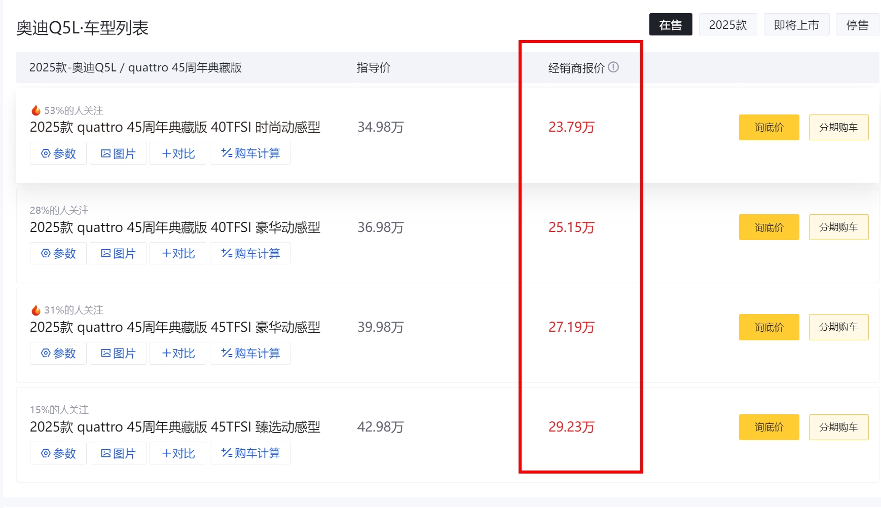 外观大变样 全新奥迪Q5L即将来袭 现款优惠大 抄底还是等新款？