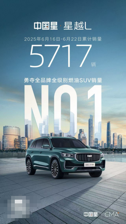 5717辆成绩再登燃油SUV周销冠，星越L到底藏着哪些卓越实力？