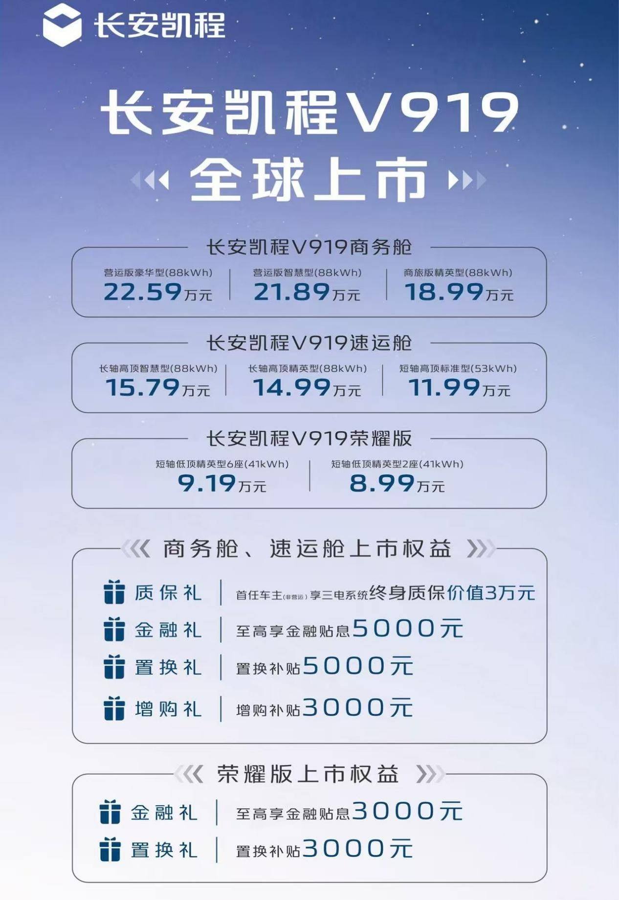 定义新能源商用车新标杆 长安凯程V919正式上市