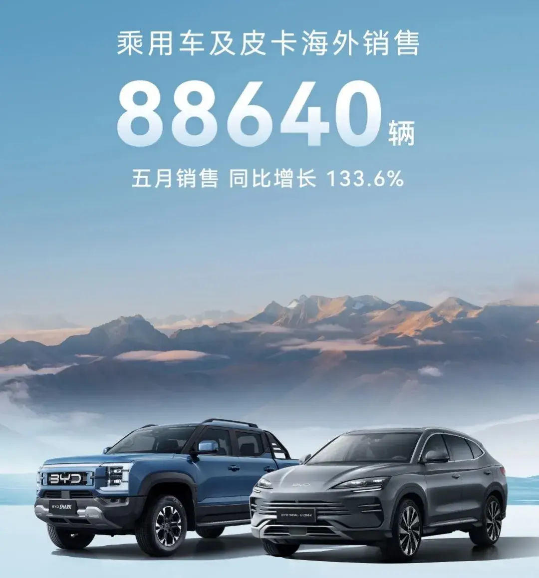 有些车企海外销量已经追不上比亚迪的尾灯