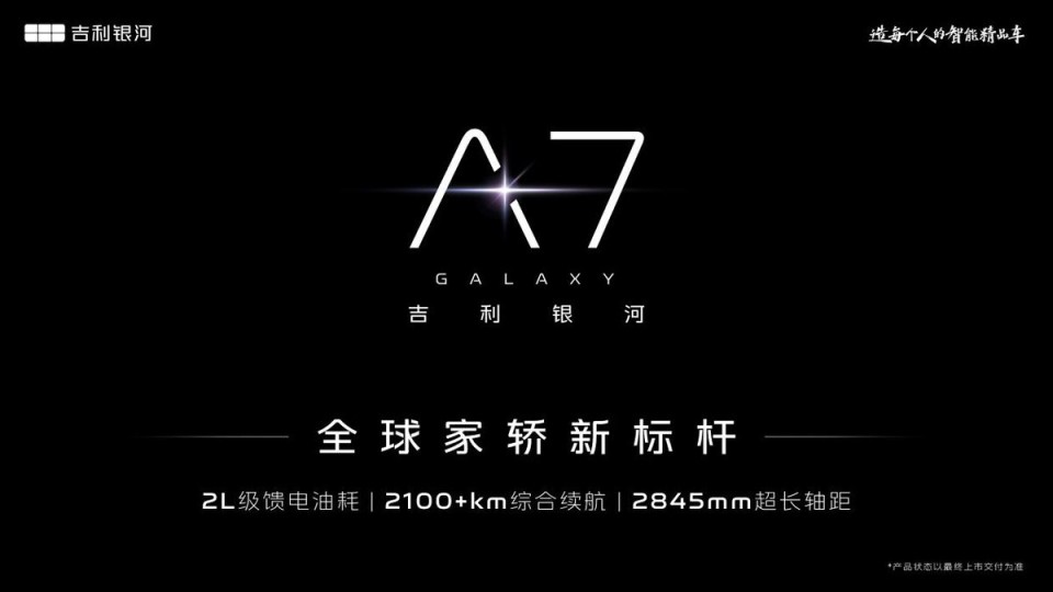 或将搭载全新雷神超级混动系统 银河全新混动轿车定名吉利银河A7