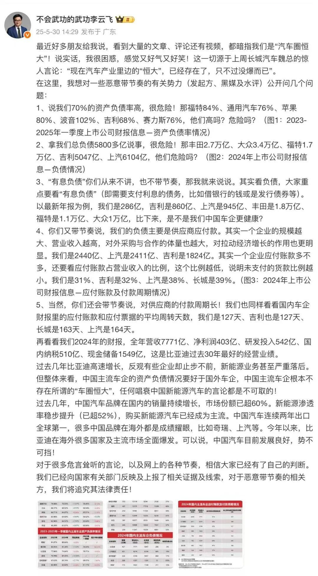 魏建军“掀桌子”背后，多少车企利润不及奶茶店？