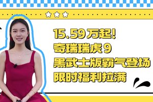 15.59 万起！奇瑞瑞虎 9 黑武士版霸气登场 限时福利拉满