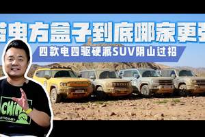 四款电四驱硬派SUV阴山过招，带电方盒子到底哪家更强？